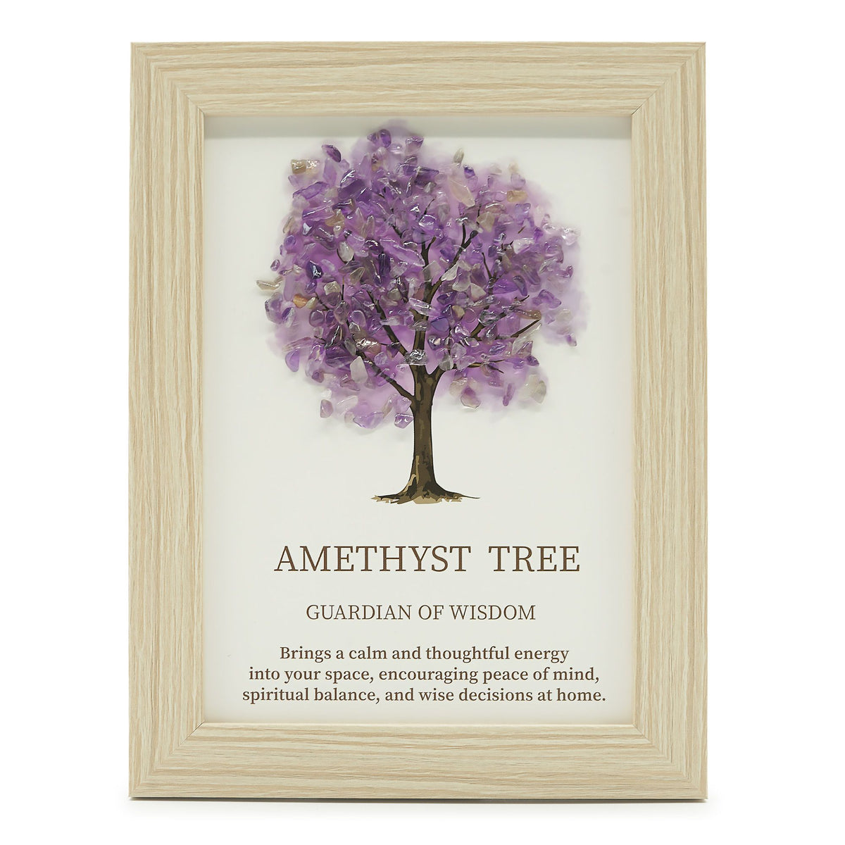 Amethyst Tree of Life Gemstone Picture (20 x 14.7 cm)