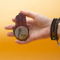 Soapstone Hamsa Incense Holder 9x6cm - Elephant & Palm