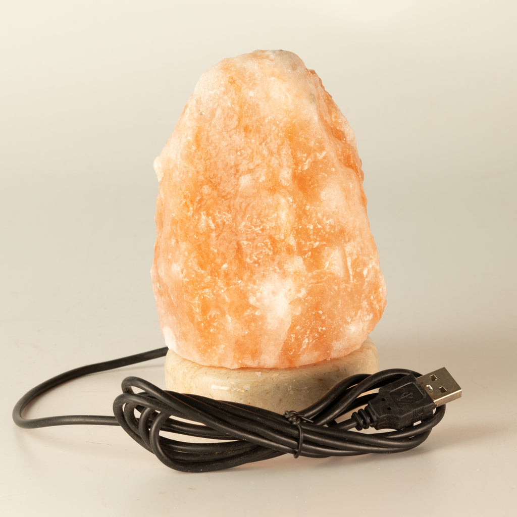 Quality USB Natural Salt Lamp - 11.5 cm Random Colours