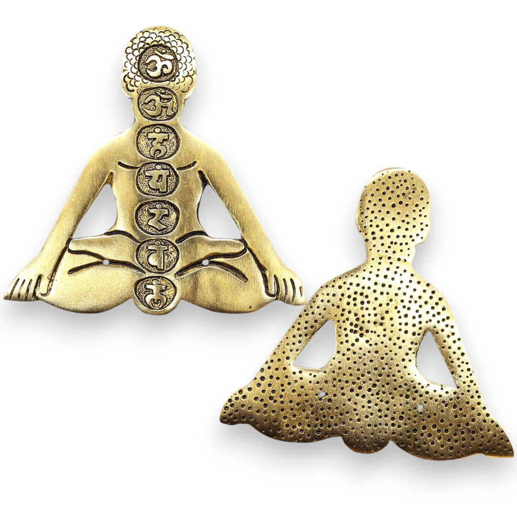 Gold Aluminium Seven Chakra Yoga Incense Holder