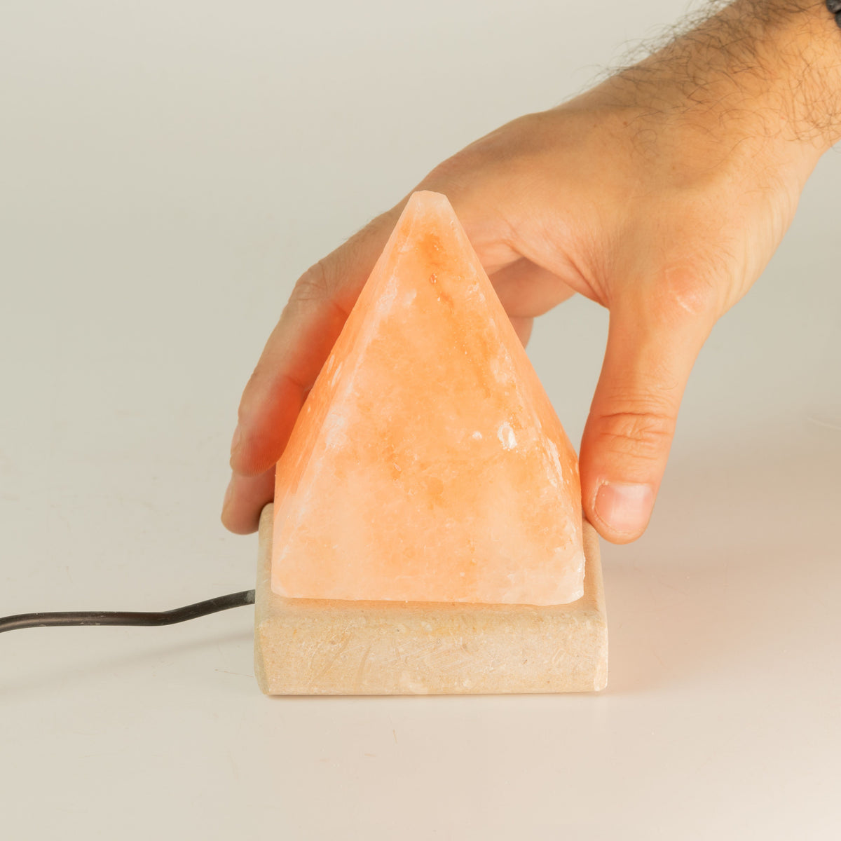 Quality USB Pyramid Salt Lamp - 9 cm (single)