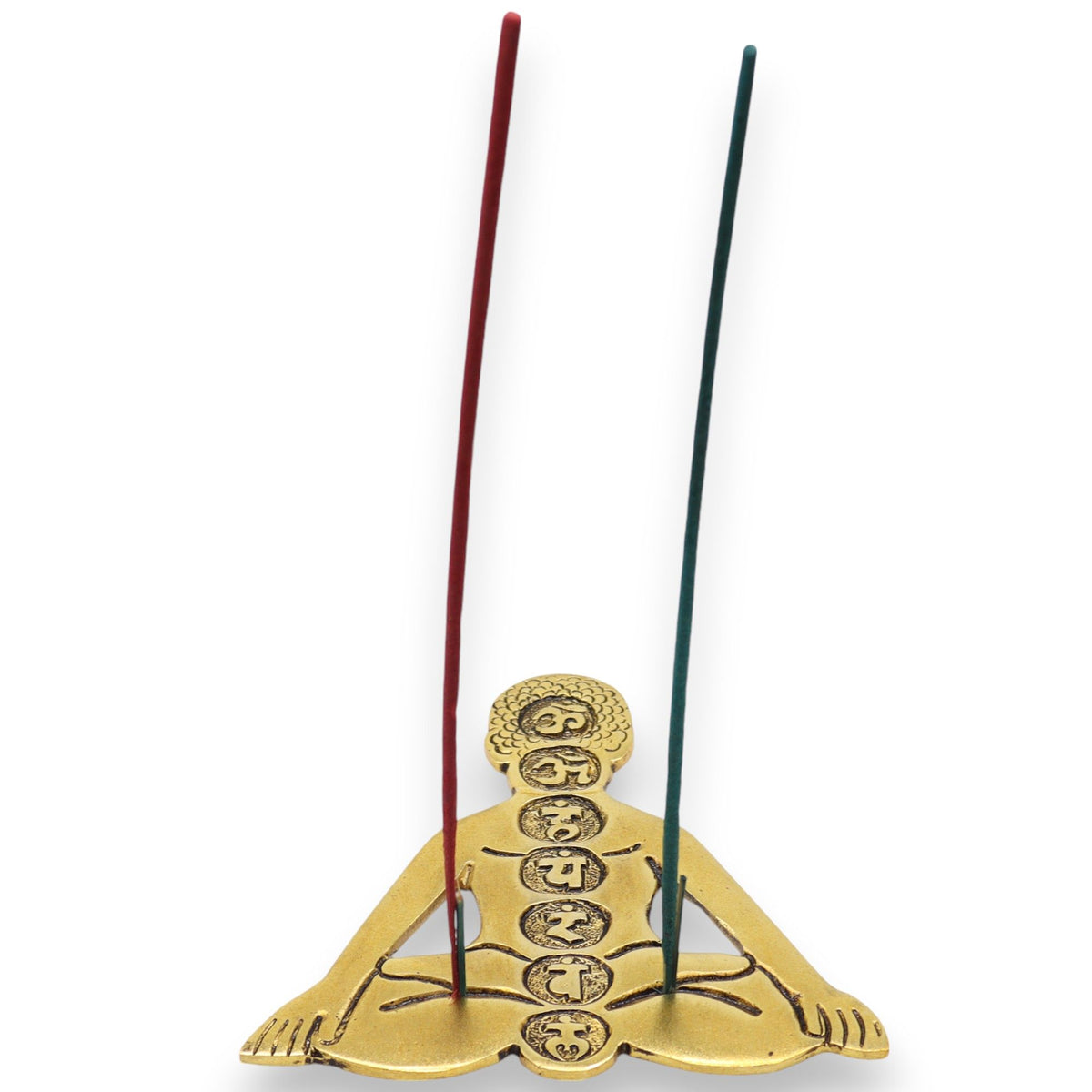 Gold Aluminium Seven Chakra Yoga Incense Holder