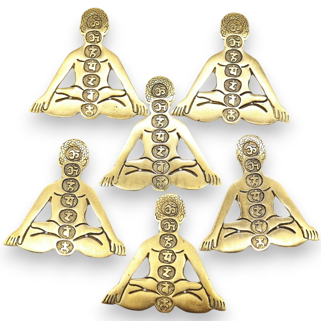 Gold Aluminium Seven Chakra Yoga Incense Holder