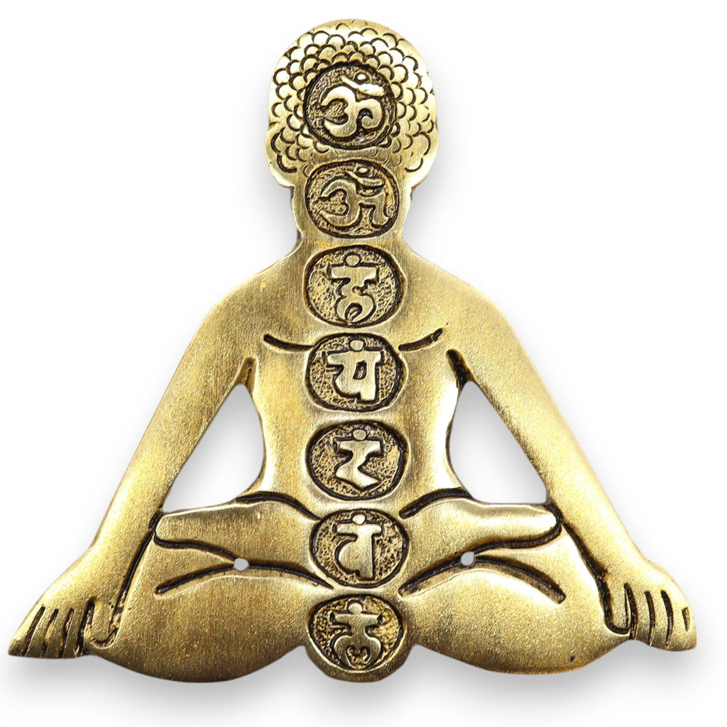 Gold Aluminium Seven Chakra Yoga Incense Holder