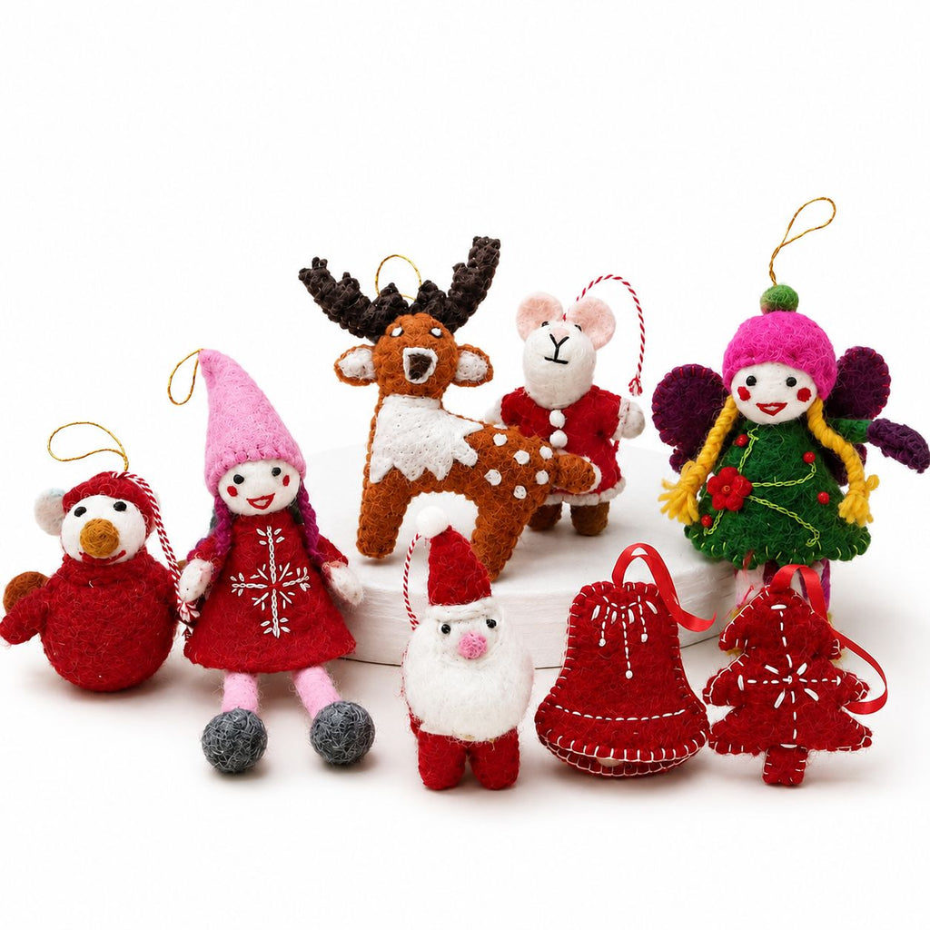 Felt Handbag Charms - Mixed Selection (Cute Christmas Charms)