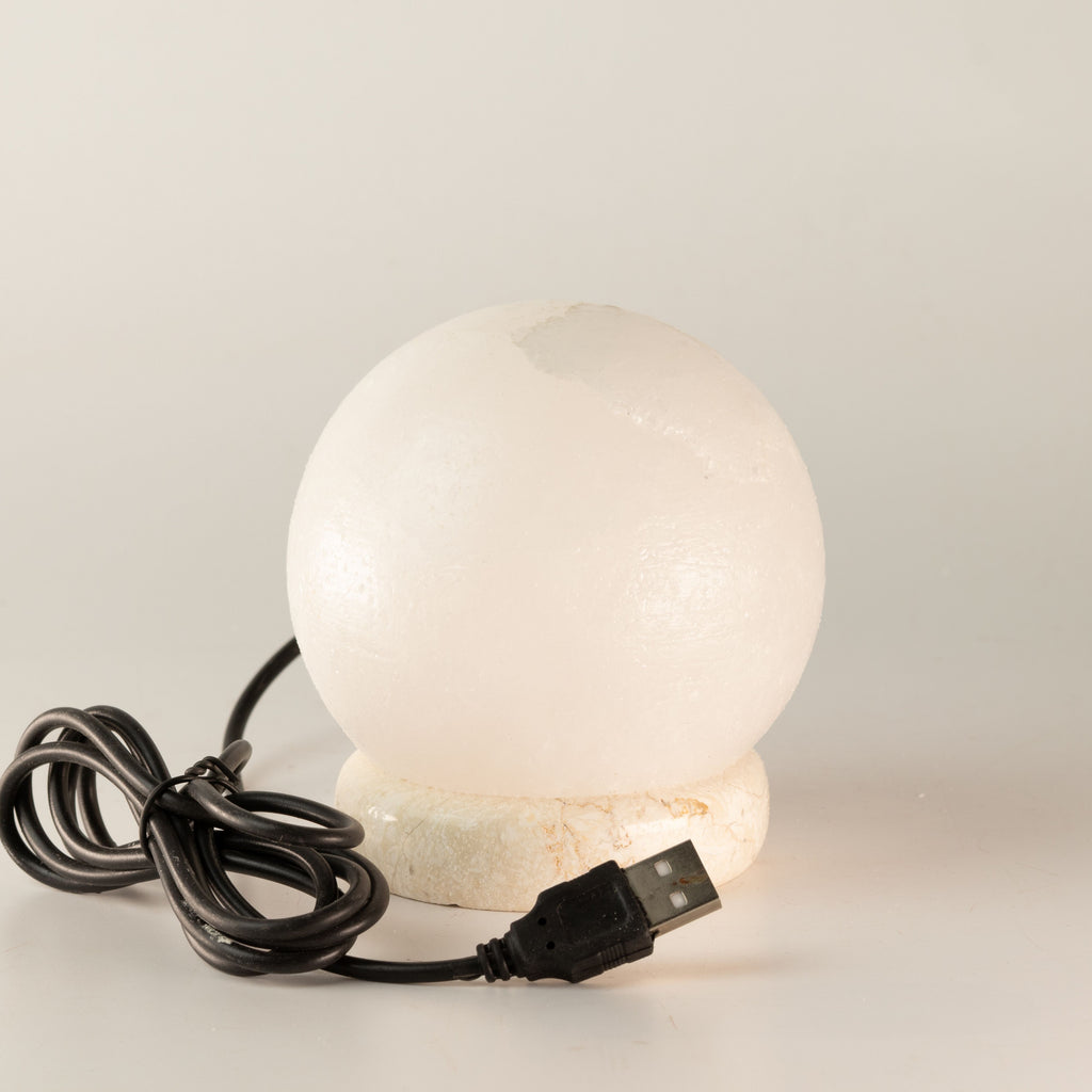 Quality USB Ball WHITE Salt Lamp - 9 cm (multi)